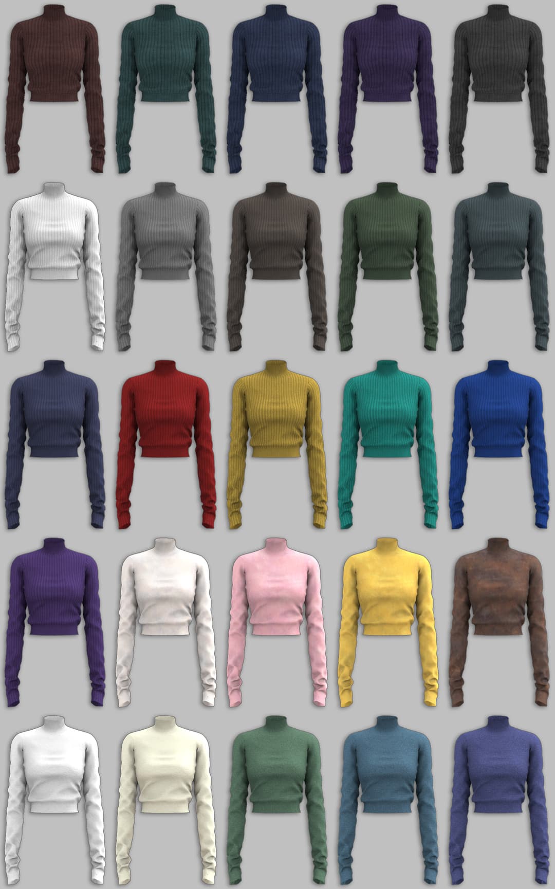 Галерея мода Комплект Turtleneck & Belt Long Skirt #1